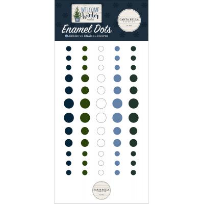 Carta Bella Welcome Winter Embellishments - Enamel Dots